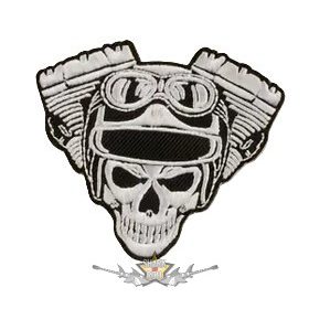 Koponya - Skull 6.  hímzett felvarró