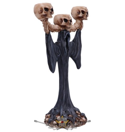 Light the Way Reaper Skull Tea Light Holder. U6512Y3. 26,5 cm  gyertya tartó
