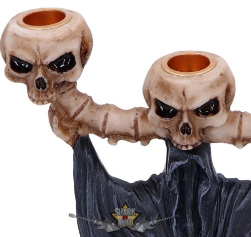 Light the Way Reaper Skull Tea Light Holder. U6512Y3. 26,5 cm  gyertya tartó