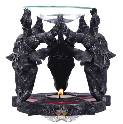 Baphomet  -  Occult Baphomet Head Oil Burner. 13,5. cm. B5189R0   gyertyatartó, füstölő tartó