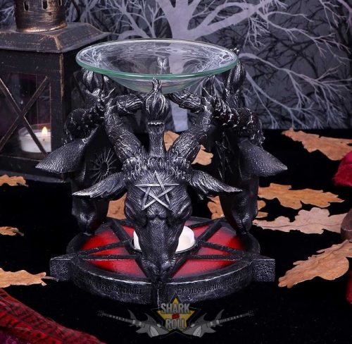 Baphomet  -  Occult Baphomet Head Oil Burner. 13,5. cm. B5189R0   gyertyatartó, füstölő tartó