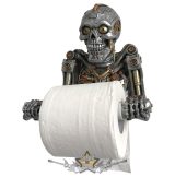   Steampunk - Humanoid Helper Toilet Roll Holder - Csontváz tekercspapír tartó. U4937R0.  koponya figura