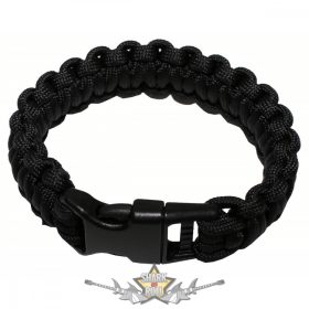Military design - Paracord black.   karkötő, csuklópánt