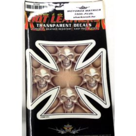   Hot Leathers - IRON CROSS. Transparent Decals. Vinyl stickers. matrica szett