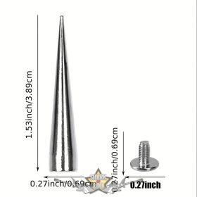   Szegecs - 40.mm. Tüske szegecs. NIKKEL KÚPOS DÍSZ. 40. mm.TU.  rock dekor szegecs