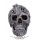 Silver Cranial Drakos Engraved Dragon Skull Ornament. U4977R0.  koponya figura