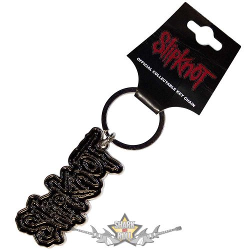 Slipknot - Keychain.  Black Logo Black Border.   import fém kulcstartó