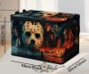 PÉNTEK 13 - Tárolódoboz fedővel, horrorfilm maszk patchwork dizájnnal  aprócikk tartó