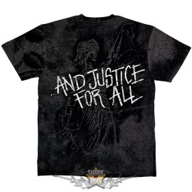   Metallica - Unisex T-Shirt.  Justice (Black) (Wash Collection) (Back Print).   férfi zenekaros póló