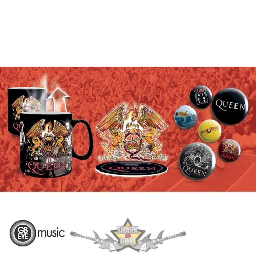 Queen - Giftset Mug Heat Change 320ml + Acryl + Badge Pack Mix. limited edition gift set