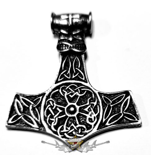 THOR HAMMER - Kereszttel.  silver.  BÖ.  nyaklánc, medál