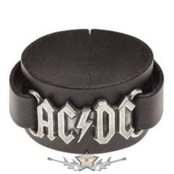 AC/DC - Logo - bőr csuklószorító.   karkötő, csuklópánt
