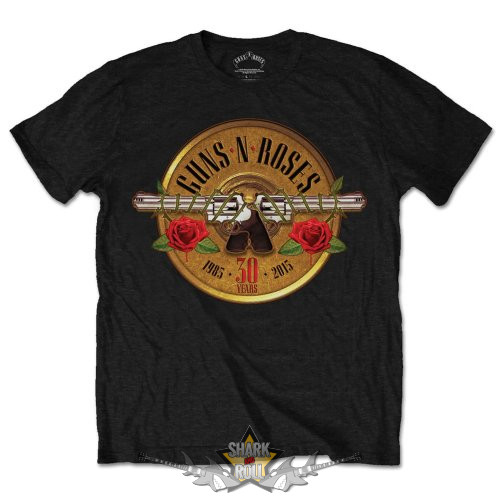 Guns N Roses - Unisex T-Shirt. 30 Years. Logo Photo .  férfi zenekaros  póló. 