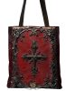Gothic Cross Floral Print poliészter táska.    vászon táska, bevásárló táska