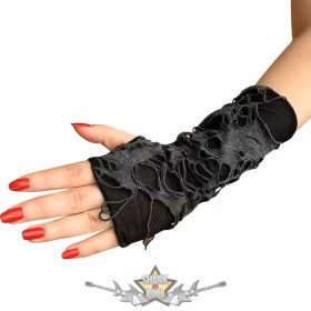 GOTH - Lyukacsos régi kolduskesztyű design.  kesztyű 