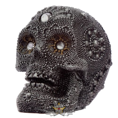 Dekor Koponya - Gyöngyház Ezüst - Kicsi. SK295.  koponya figura