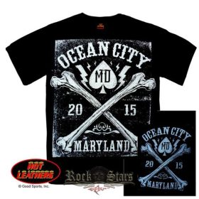   OCEAN CITY - MARYLAND. BIKE WEEK. EAGLES. HOT LEATHERS USA. motoros póló