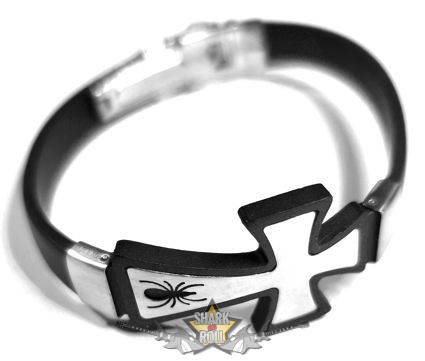 Black spider - With cross.  karkötő, csuklópánt. 