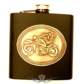 BIKER - logo.  Hip Flask  7oz.   flaska