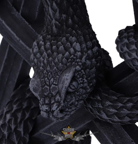 Kígyóimádó kígyó fali tábla - Serpent's Worship Snake Wall Plaque 24cm. d5925v2.   fantasy figura