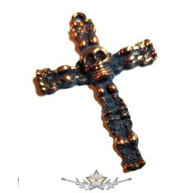 Koponya - bronz medál.   nyaklánc, medál Koponya - bronz medál.   nyaklánc, medál