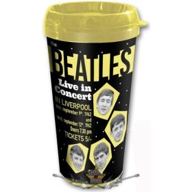   The Beatles - Travel Mug. 1962 Live in Concert with Plastic Body. utazó pohár.