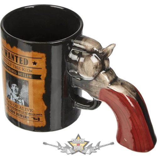 3 D. Wanted Revolver Bögre.  3D bögre