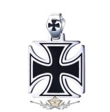   IRON CROSS - VASKERESZT - Knights Templar Black Iron Cross Pendant. 2.5. cm. nyaklánc, medál