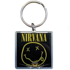   Nirvana - Keychain.  Happy Face Photo Print.  import fém kulcstartó