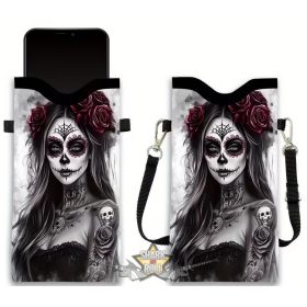   Gothic Mexikó death face. Kis Táska.  import, telefon tartó kis táska.