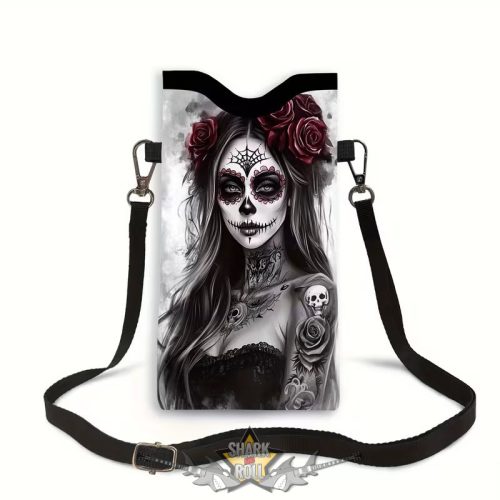 Gothic Mexikó death face. Kis Táska.  import, telefon tartó kis táska.