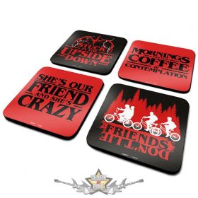   Stranger Things – Phrases 4 Coaster Set .  pohár alátét szett