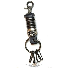   Karabiner. Koponya nagy karikákkal.   fém kulcstartó. JVP.
