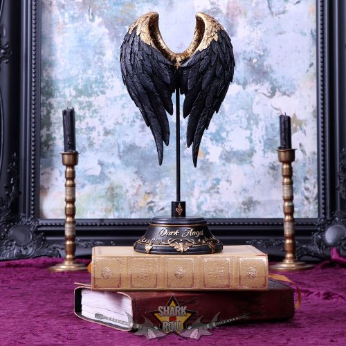 Dark Angel - Gothic Fallen Fae Wing Sculpture Figurine. B5262s0   fantasy dísz