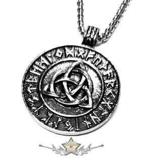 Viking - Amulet.  JVp. . acél medál,  nyaklánc, medál