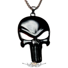   PUNISHER - A PUSZTITÓ. fekete.  JVP.   acél nyaklánc, medál