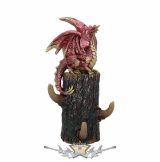  Crimson Helper Red Dragon Tree Perch Wall Mount Hanger Figurine ornament. U5431T1.. fantasy dísz