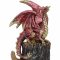 Crimson Helper Red Dragon Tree Perch Wall Mount Hanger Figurine ornament. U5431T1.. fantasy dísz