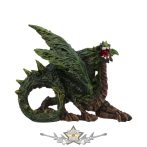   Forest Wing  - 16.5cm Green Woodland Dragon Figurine. U5433t1. fantasy dísz