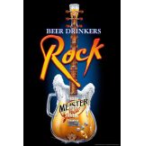   Beer Drinkers - Rock Guitar Music.  20X30.cm. fém tábla kép