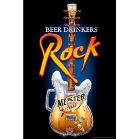   Beer Drinkers - Rock Guitar Music.  20X30.cm. fém tábla kép