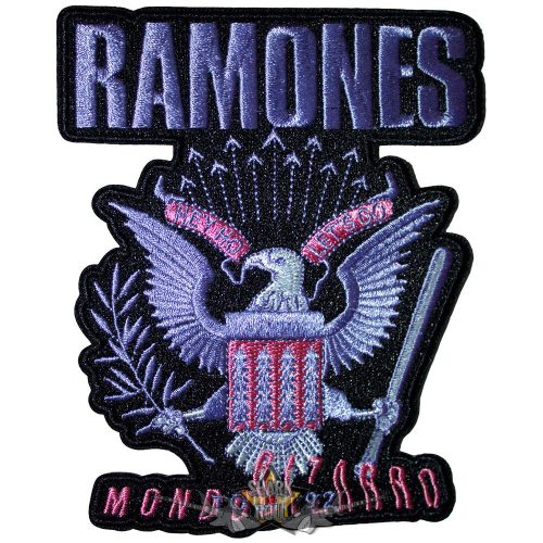 Ramones - Standard Patch.  Mondo Bizarro.  * EXTRA PRÉMIUM *.  hímzett felvarró