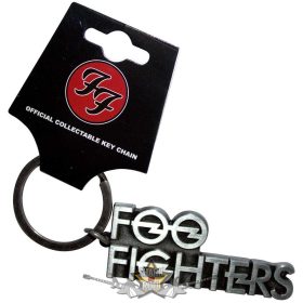   Foo Fighters - Keychain. Stacked Logo.  FOOKEY02   import fém kulcstartó