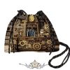 Steampunk Válltáska Steampunk Könyvtár Témájú Mintával.    táska