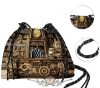 Steampunk Válltáska Steampunk Könyvtár Témájú Mintával.    táska