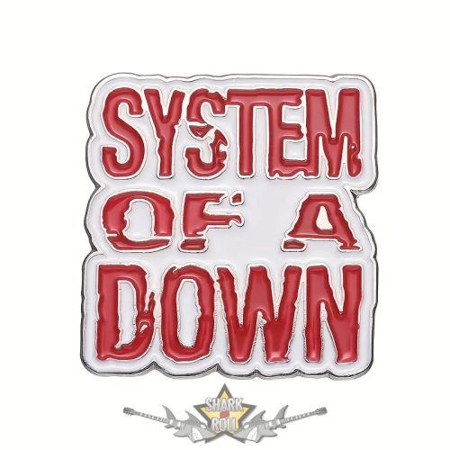 SYSTEM OF A DOWN - RED LOGO.  import fém  jelvény