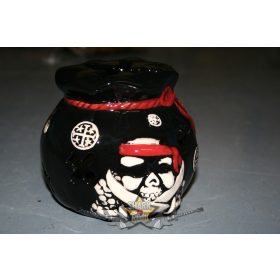   OLAJ MÉCSES KALÓZ-FEJPÁNT. Ceramic Oil Burner.  mécses tartó 