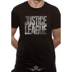 JUSTICE LEAGUE MOVIE - LOGO T-Shirt BLACK.  filmes  póló