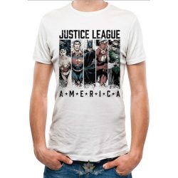 JUSTICE LEAGUE COMICS -  AMERICA.  T-Shirt WHITE.  filmes  póló