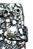 Gothic skull - Silver - Ezüst.   cipzáras pénztárca
